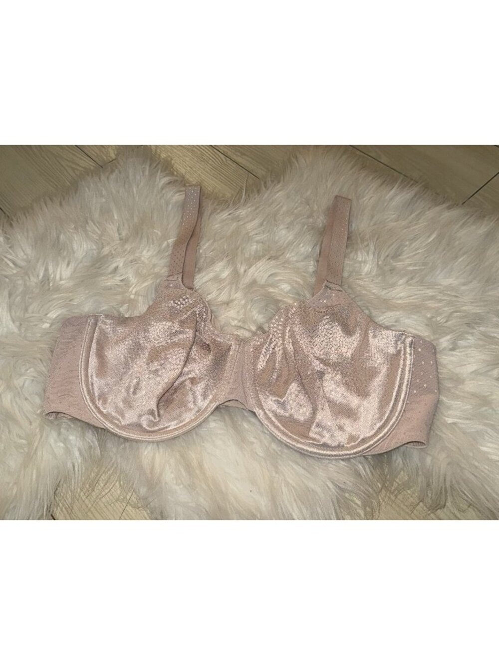 Wacoal 855303 Back Appeal Full Coverage Unlined Bra Satin Womens 38D Pink
